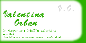 valentina orban business card